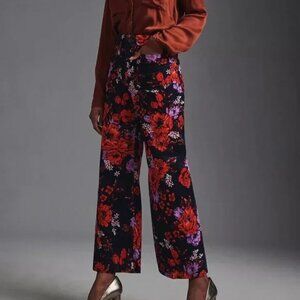 Anthropologie Maeve The Colette Cropped Wide-Leg Velvet Pants Size 26